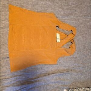 Anthropologie Mustard Sleeveless Top